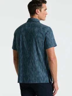 Short Sleeve Button Down Striped Shirt