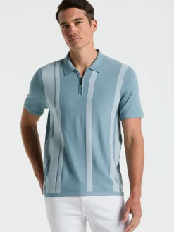 Short Sleeve Tech Stretch Zip Polo