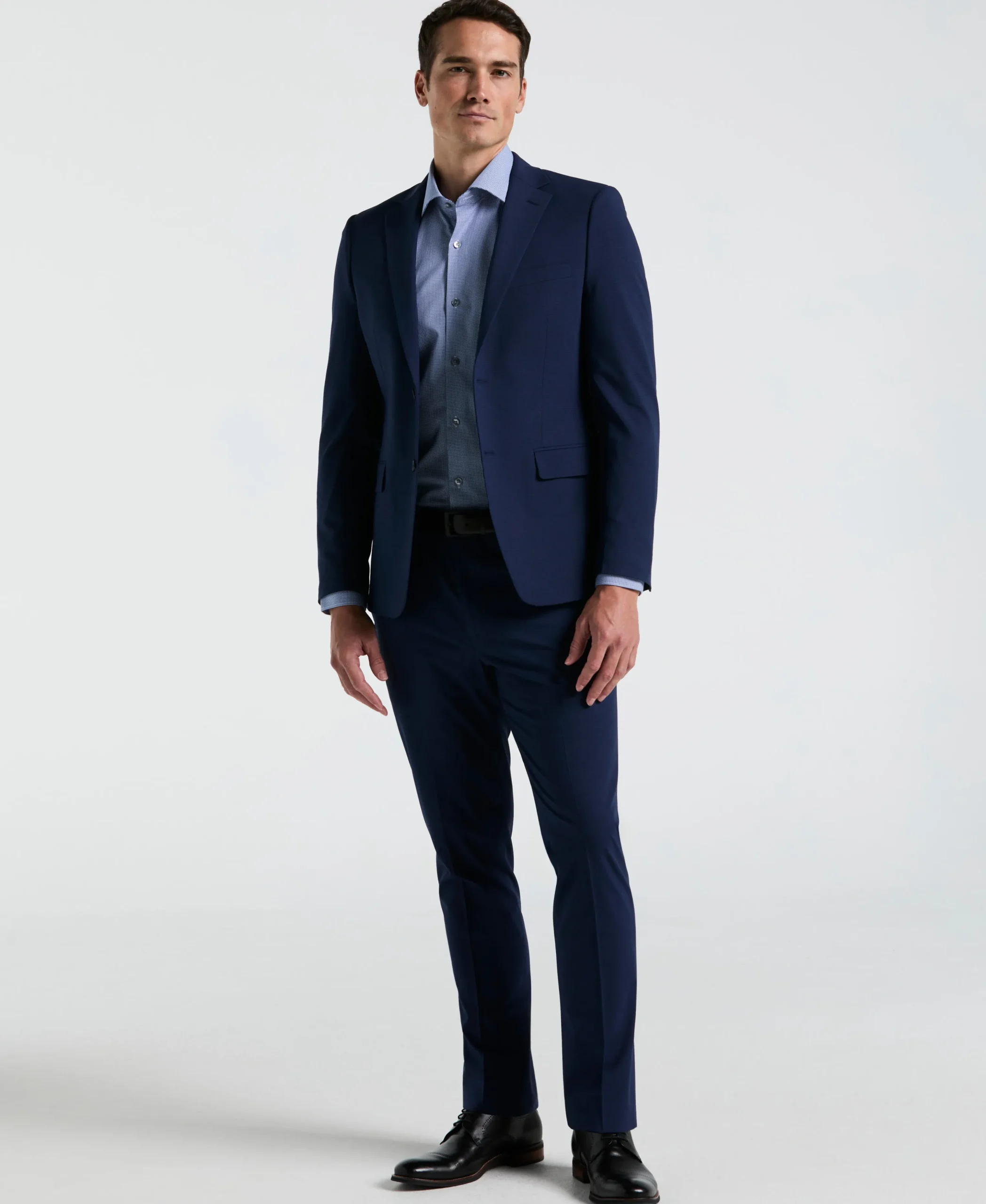 Skinny Fit Mini Houndstooth Suit Jacket