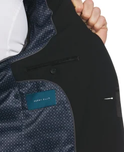 Slim Fit Black Stretch Tuxedo