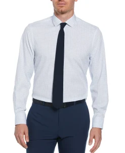 Slim Fit Button-Down Check Dress Shirt