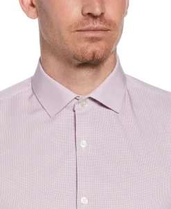 Slim Fit Button-Down Stretch Gingham Dress Shirt