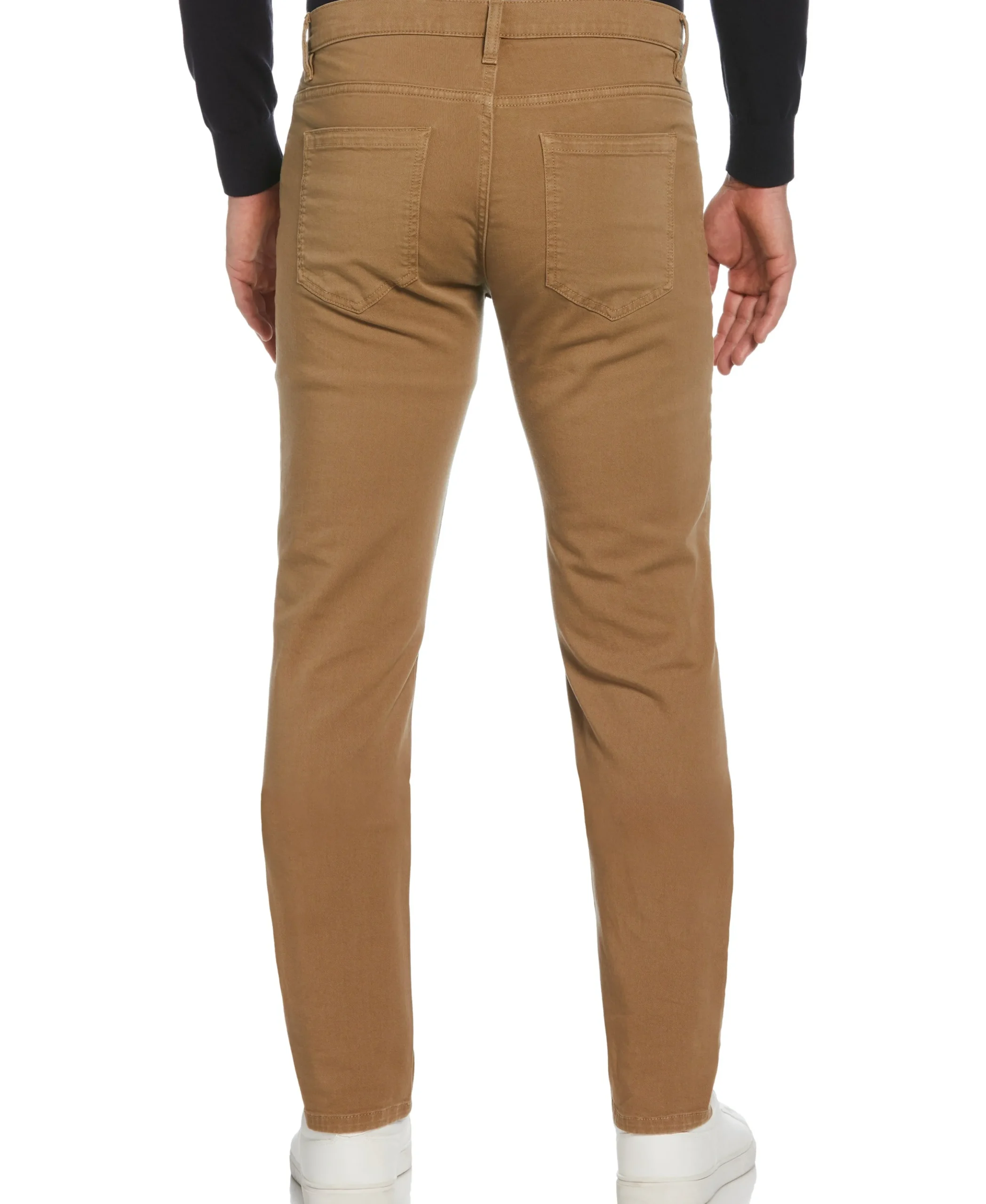 Slim Fit Dyed Solid Twill Five Pocket Pant