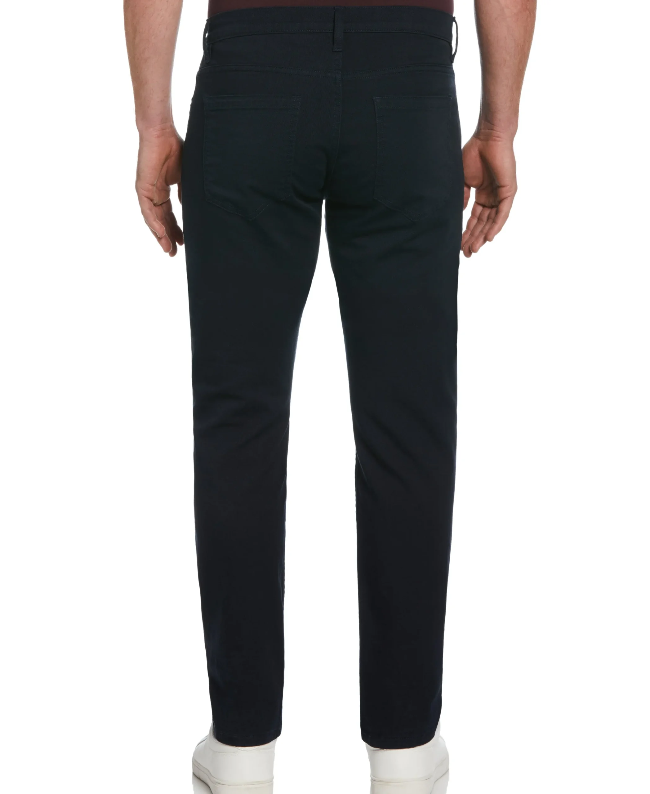 Slim Fit Dyed Solid Twill Five Pocket Pant