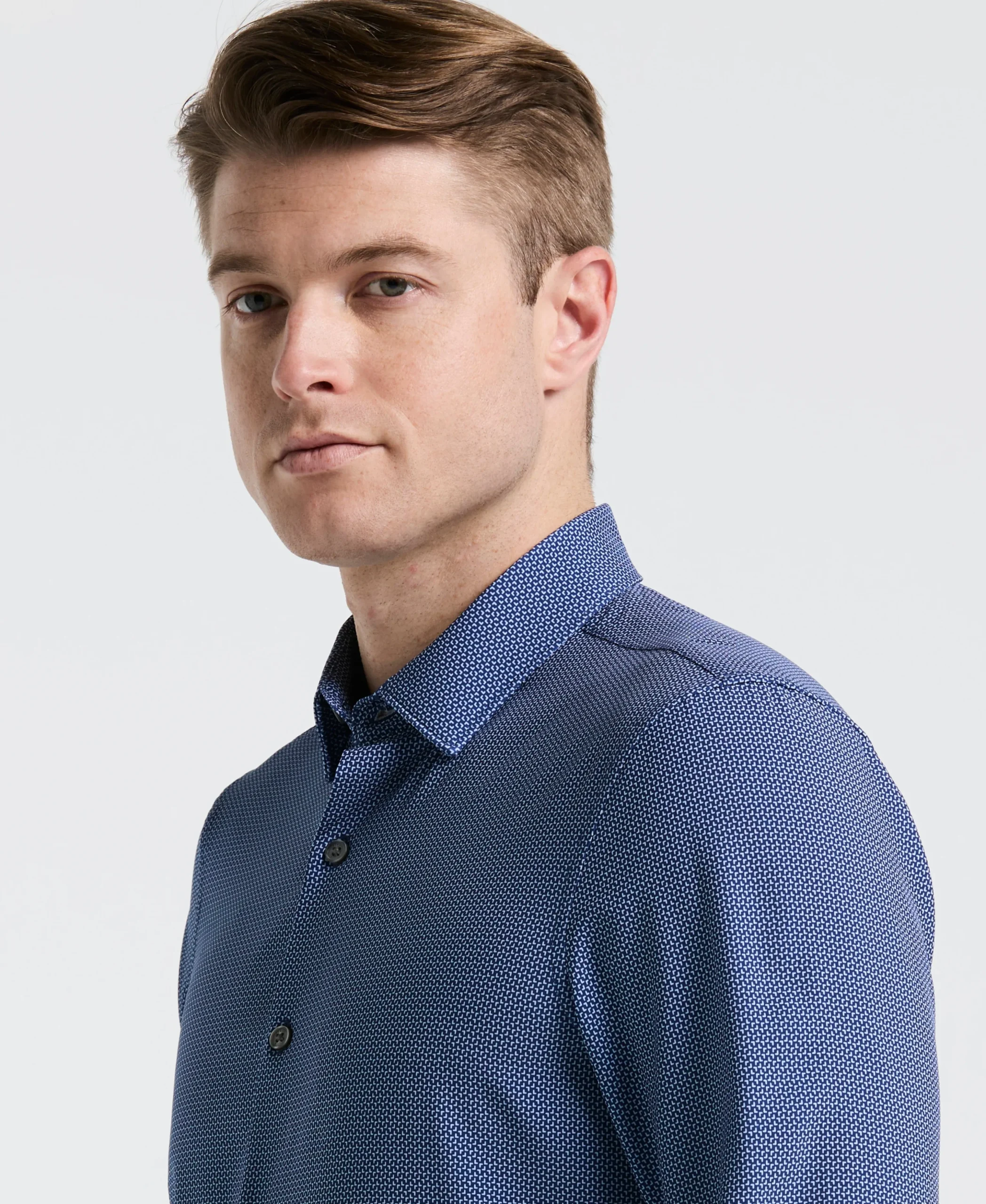 Slim Fit Float Total Stretch Pattern Shirt