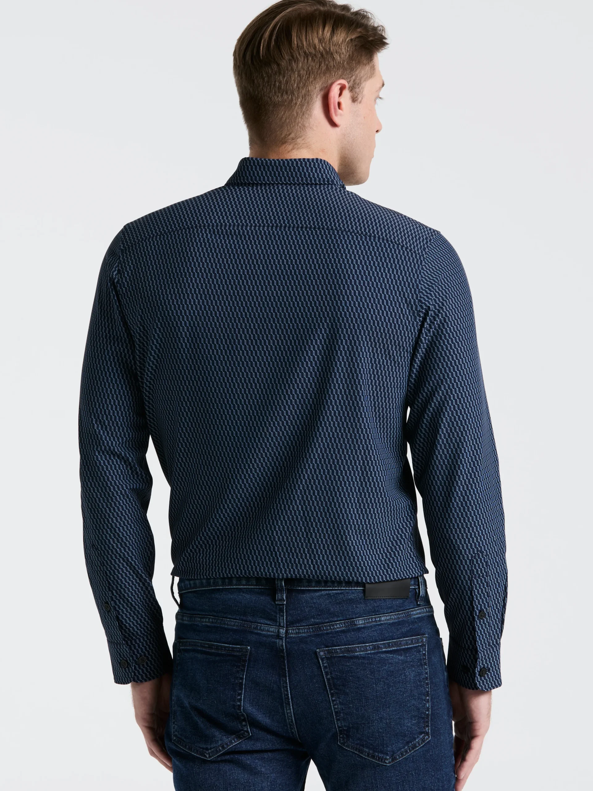Slim Fit Geometric Print Shirt