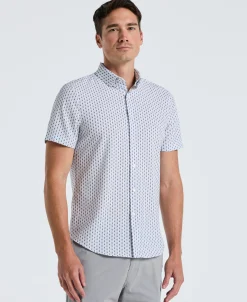 Slim Fit Geometric Stripe Shirt