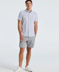 Slim Fit Geometric Stripe Shirt