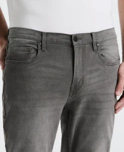 Slim Fit Light Wash Gray 5-Pocket Denim Pant