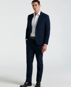 Slim Fit Navy Seersucker Suit