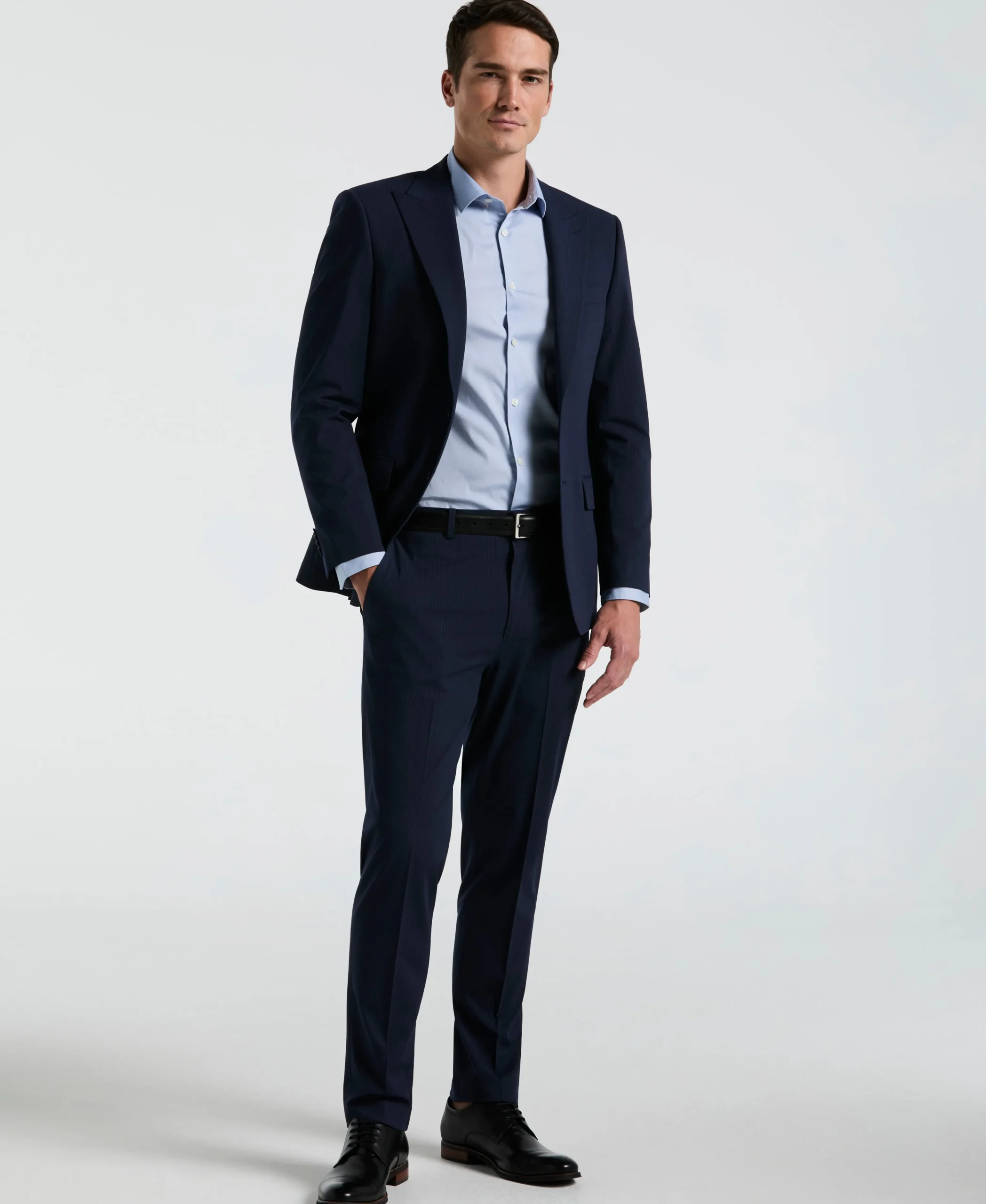 Slim Fit Pinstripe Suit Jacket