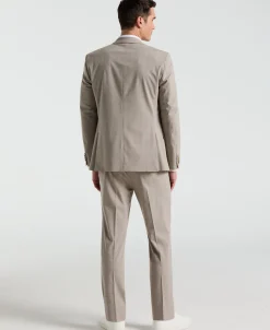 Slim Fit Plaid Print Suit Pant