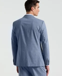 Slim Fit Plaid Print Suit Jacket