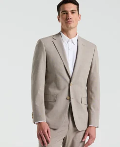 Slim Fit Plaid Print Suit Jacket
