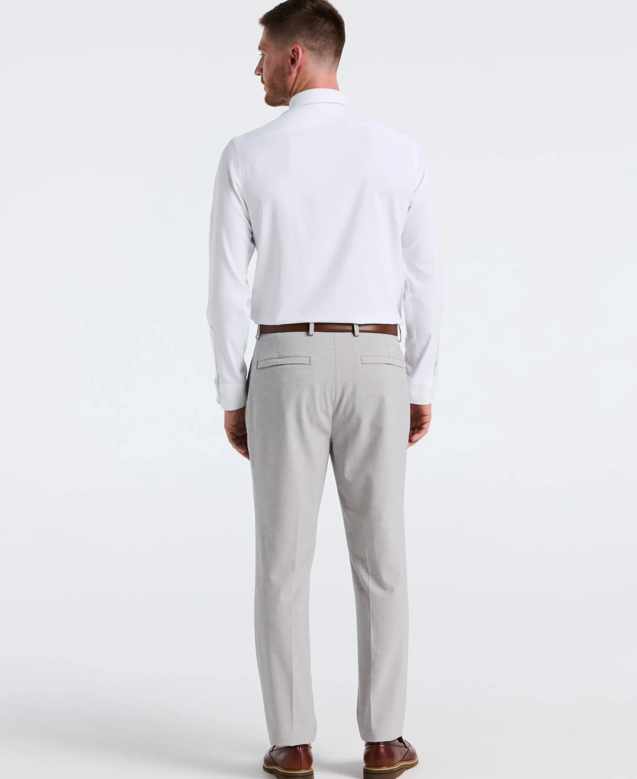 Slim Fit Seersucker Stripe Suit Pant