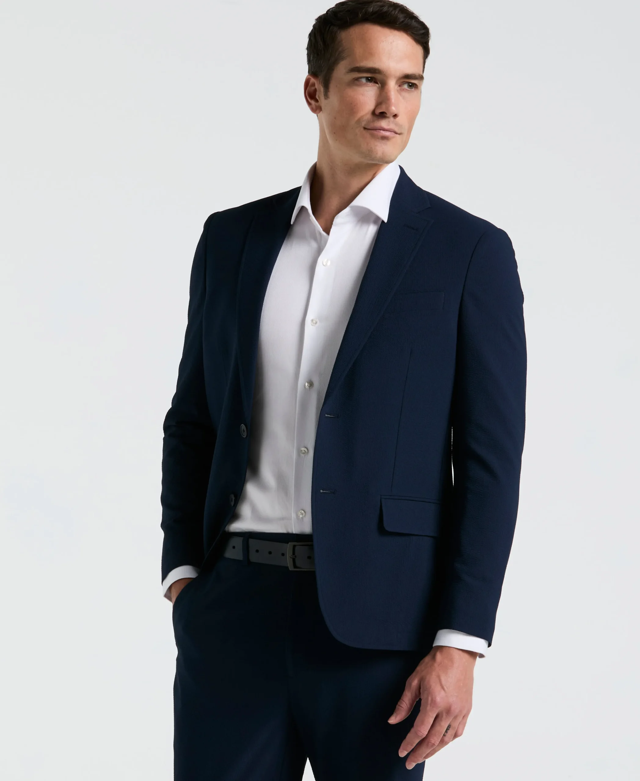 Slim Fit Seersucker Suit Jacket