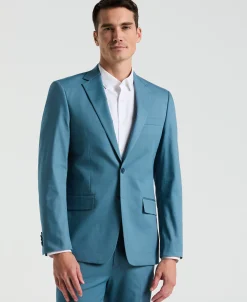 Slim Fit Solid Cotton Blend Suit Jacket