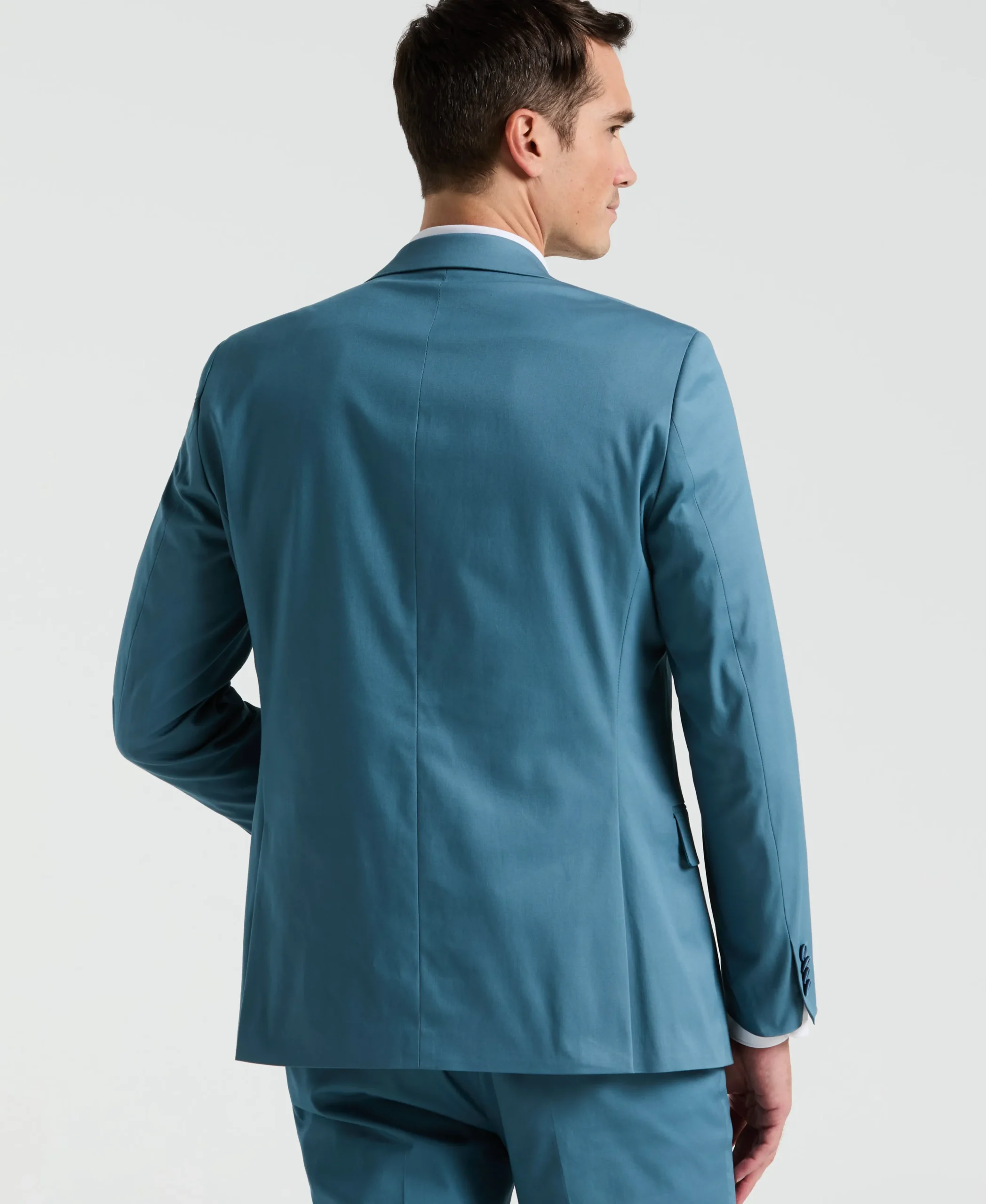 Slim Fit Solid Cotton Blend Suit Jacket