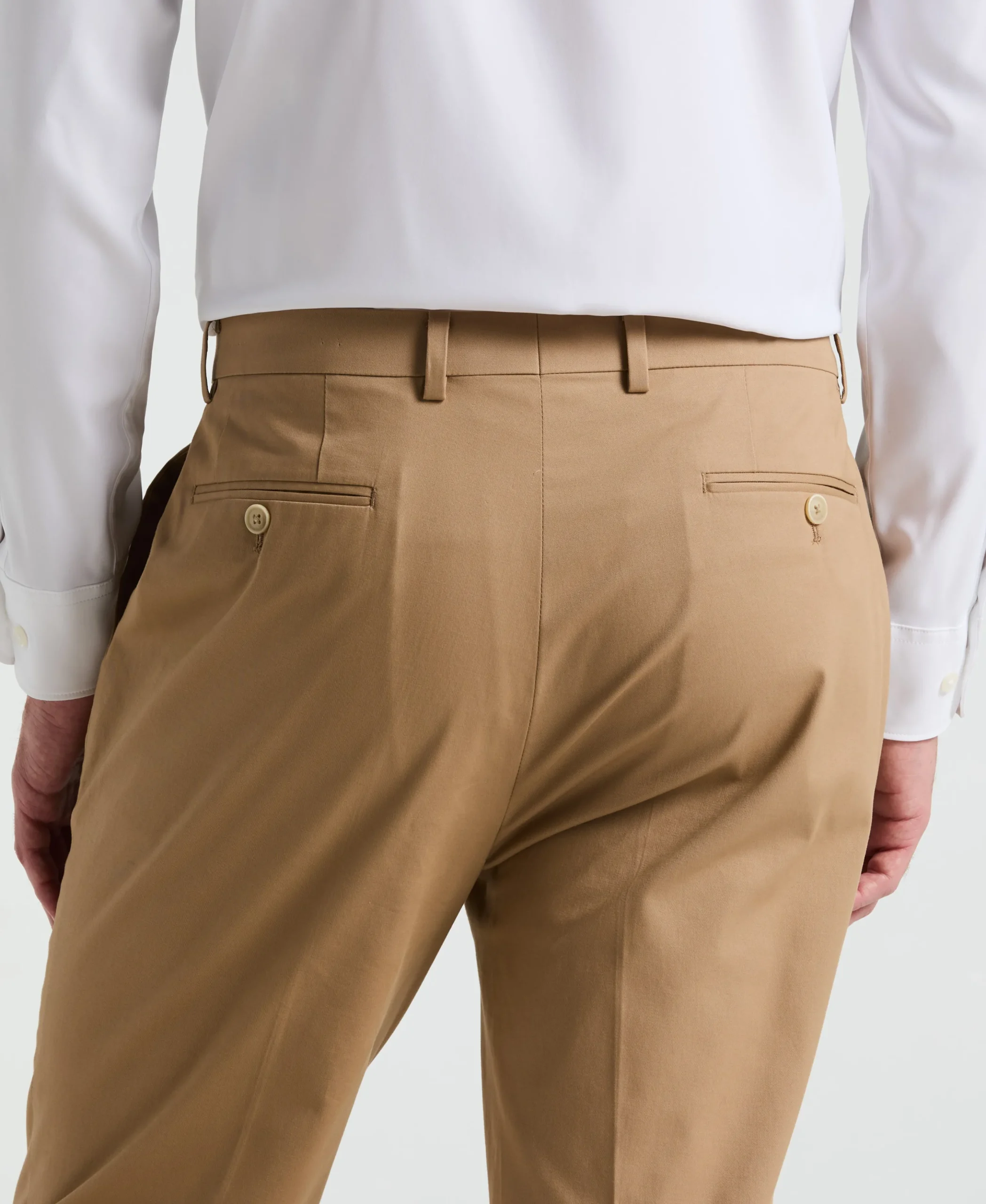 Slim Fit Solid Cotton Blend Suit Pant