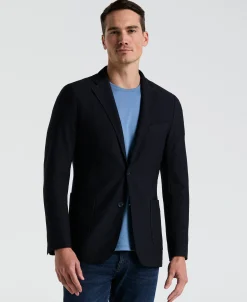 Slim Fit Solid Knit Blazer