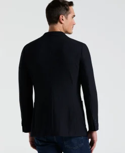 Slim Fit Solid Knit Blazer