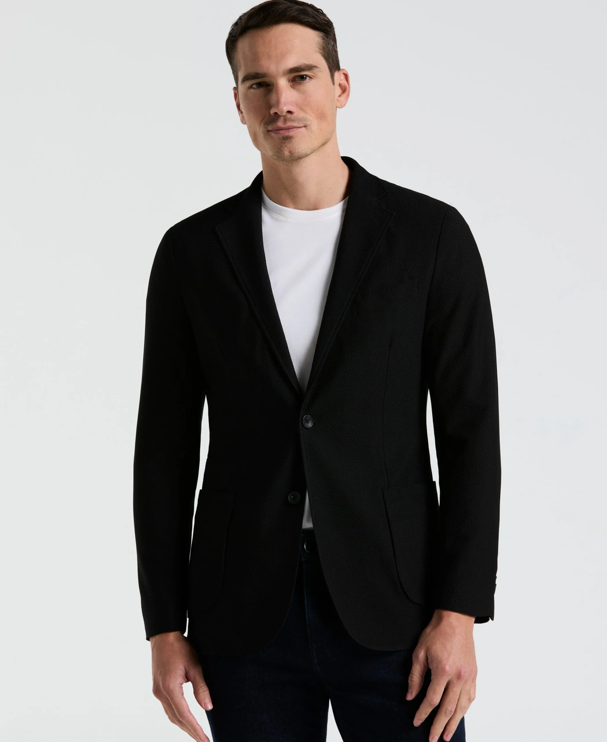 Slim Fit Solid Knit Blazer