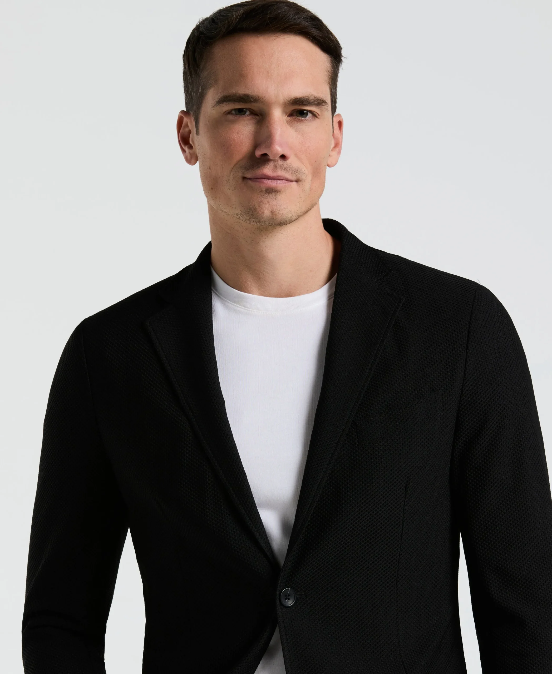 Slim Fit Solid Knit Blazer
