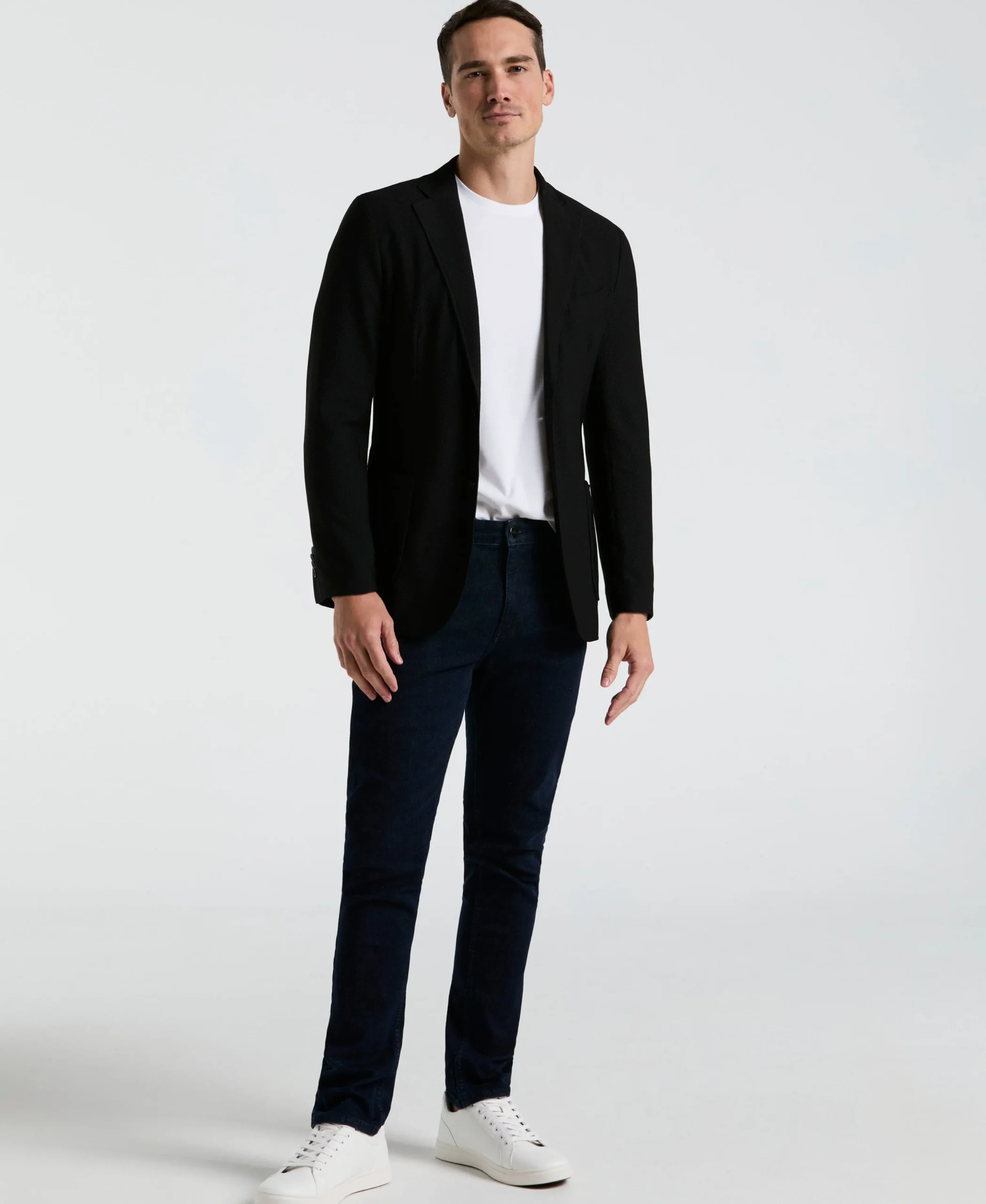 Slim Fit Solid Knit Blazer