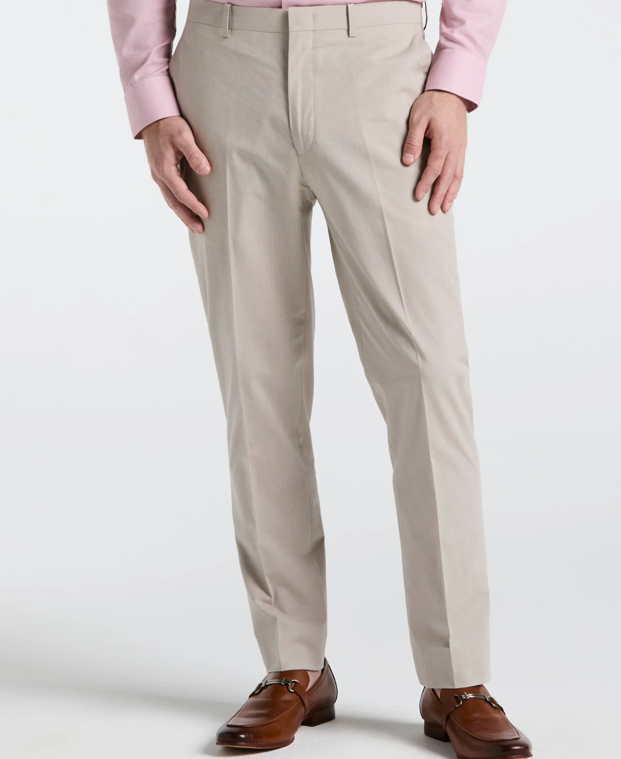 Slim Fit Solid Linen Blend Pant