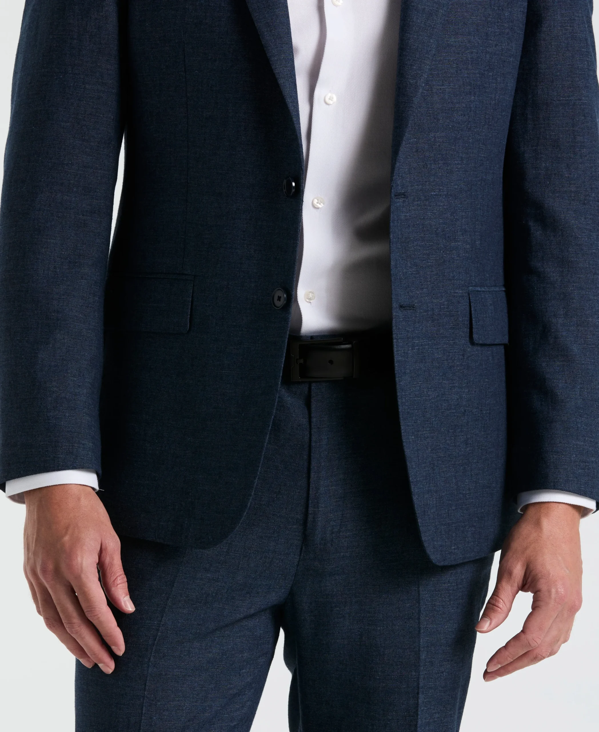Slim Fit Solid Linen Blend Suit Jacket