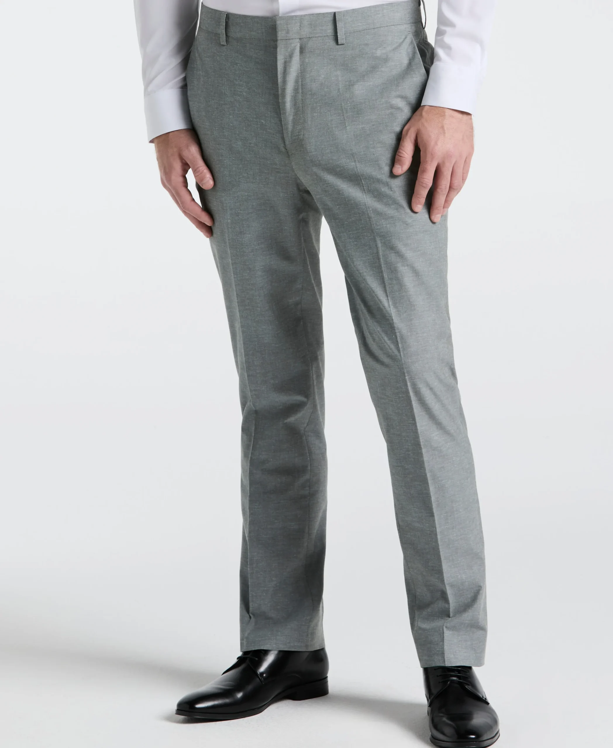 Slim Fit Solid Linen Blend Pant