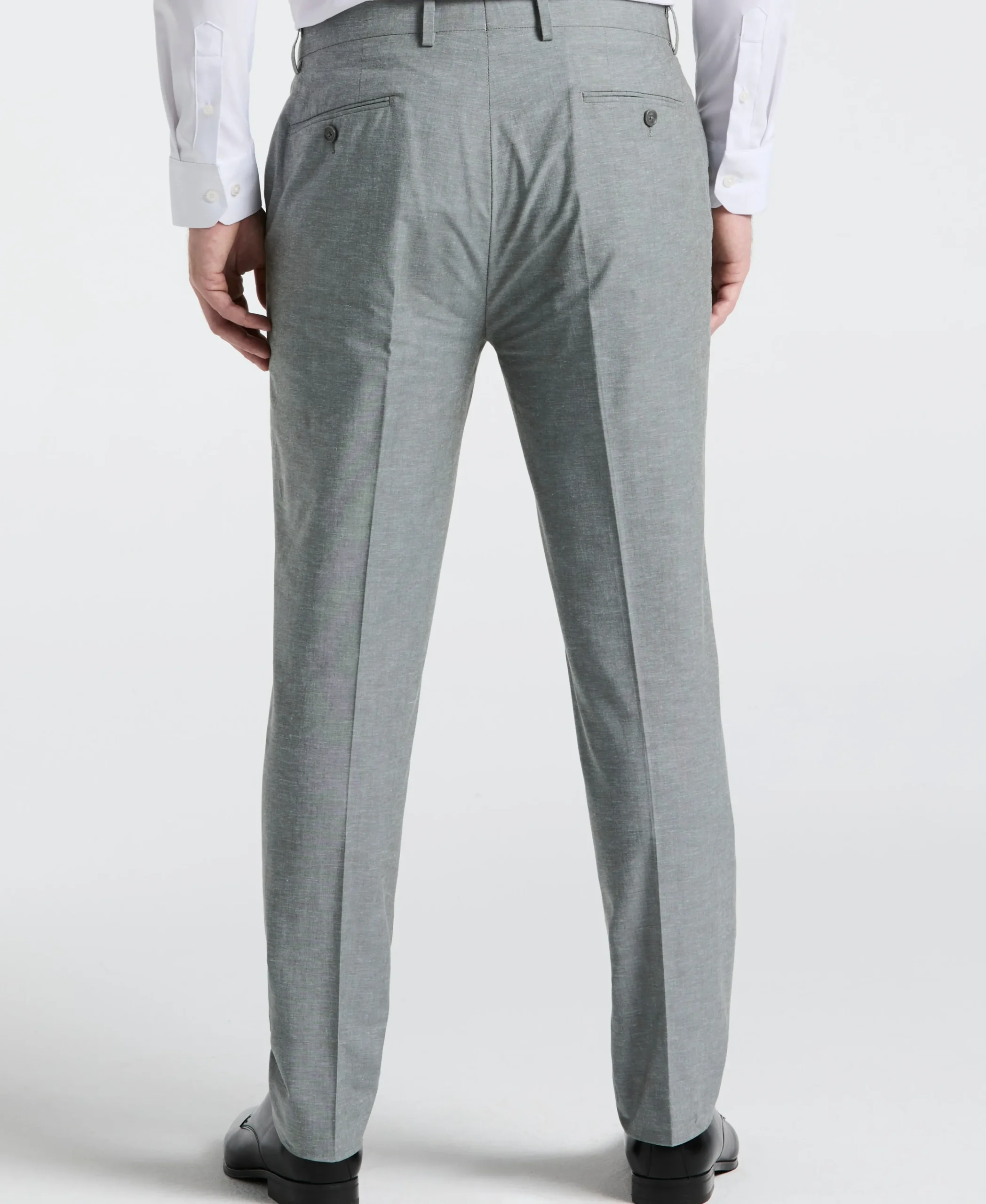 Slim Fit Solid Linen Blend Pant