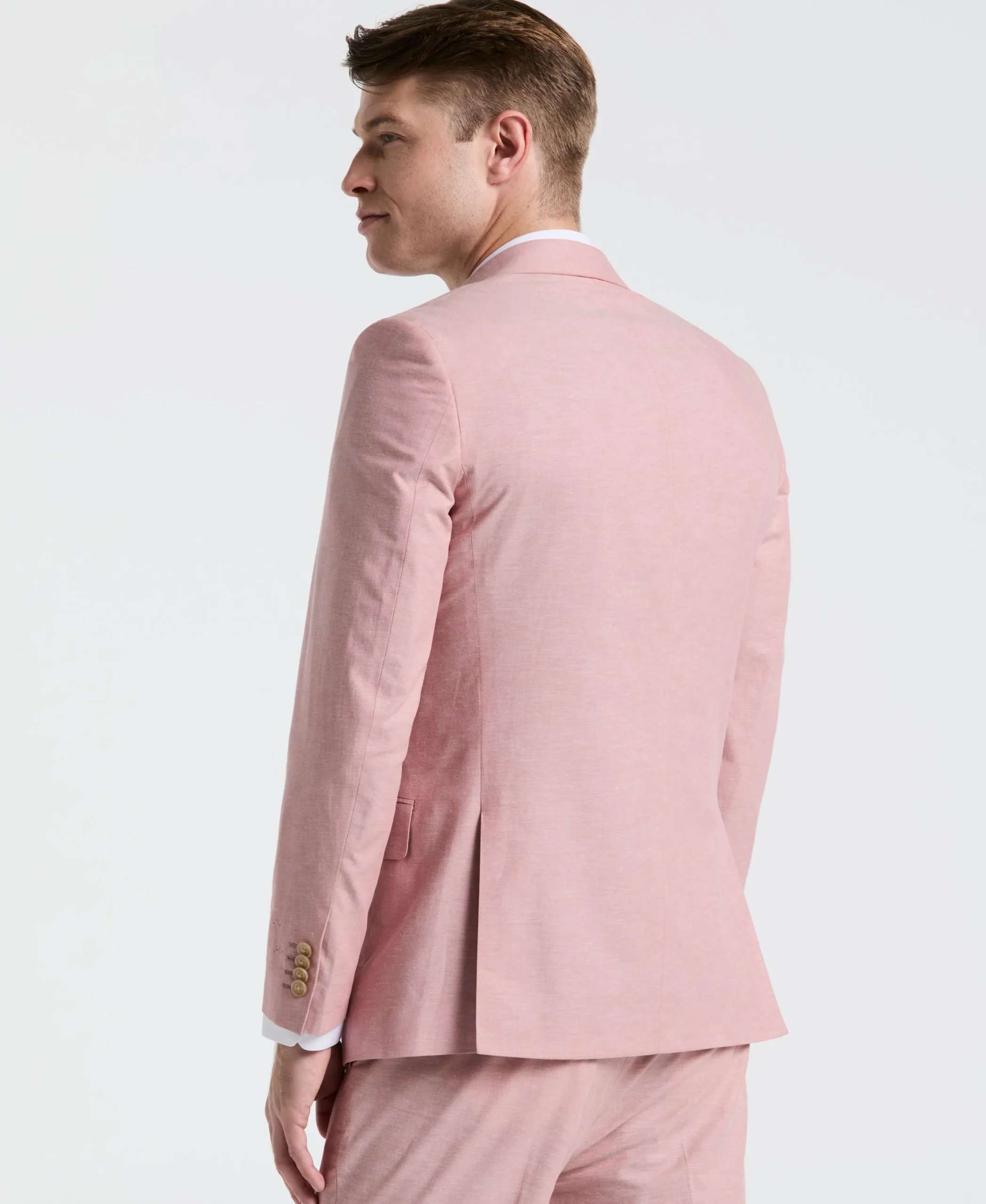 Slim Fit Solid Linen Blend Suit Jacket