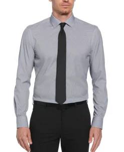 Slim Fit Stretch Houndstooth Dress Shirt