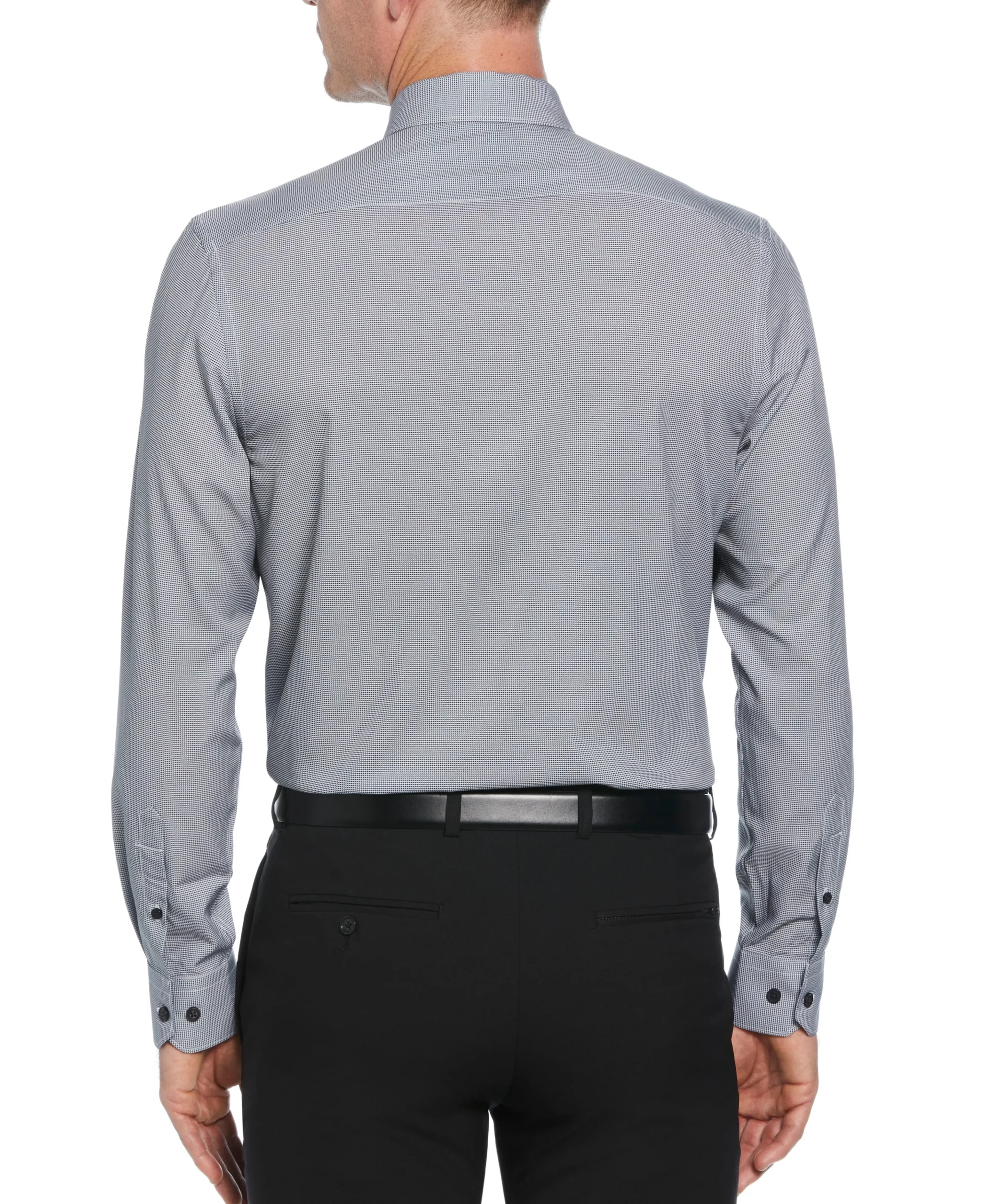 Slim Fit Stretch Houndstooth Dress Shirt