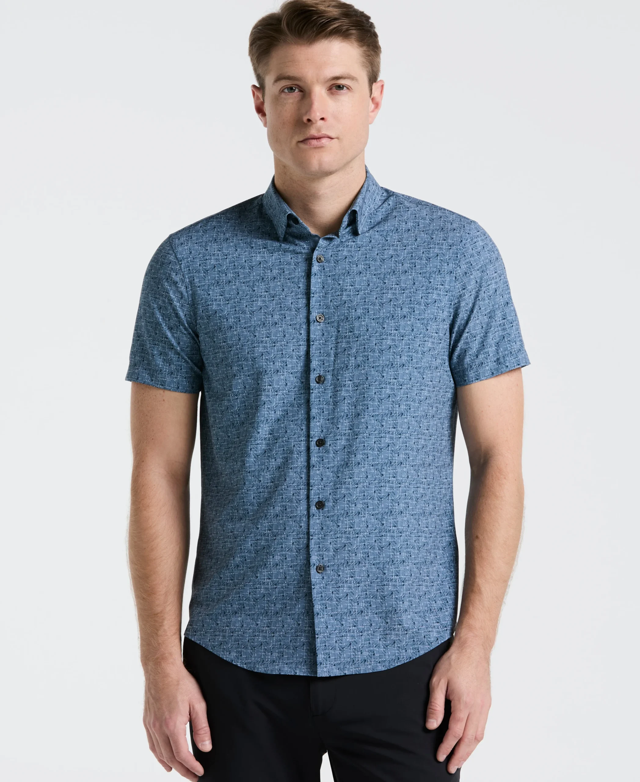 Slim Fit Textured Print Shirt