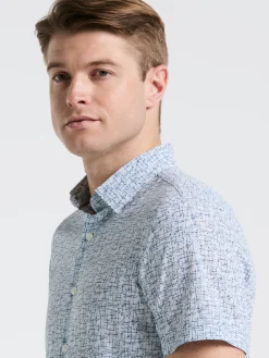 Slim Fit Textured Print Shirt