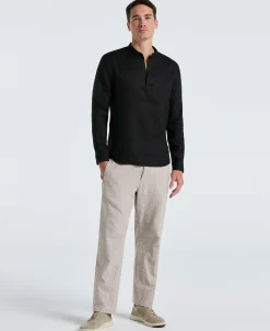 Solid Linen Popover Shirt