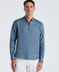Solid Linen Popover Shirt