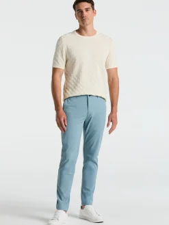 Square Pattern Crew Neck Sweater Tee