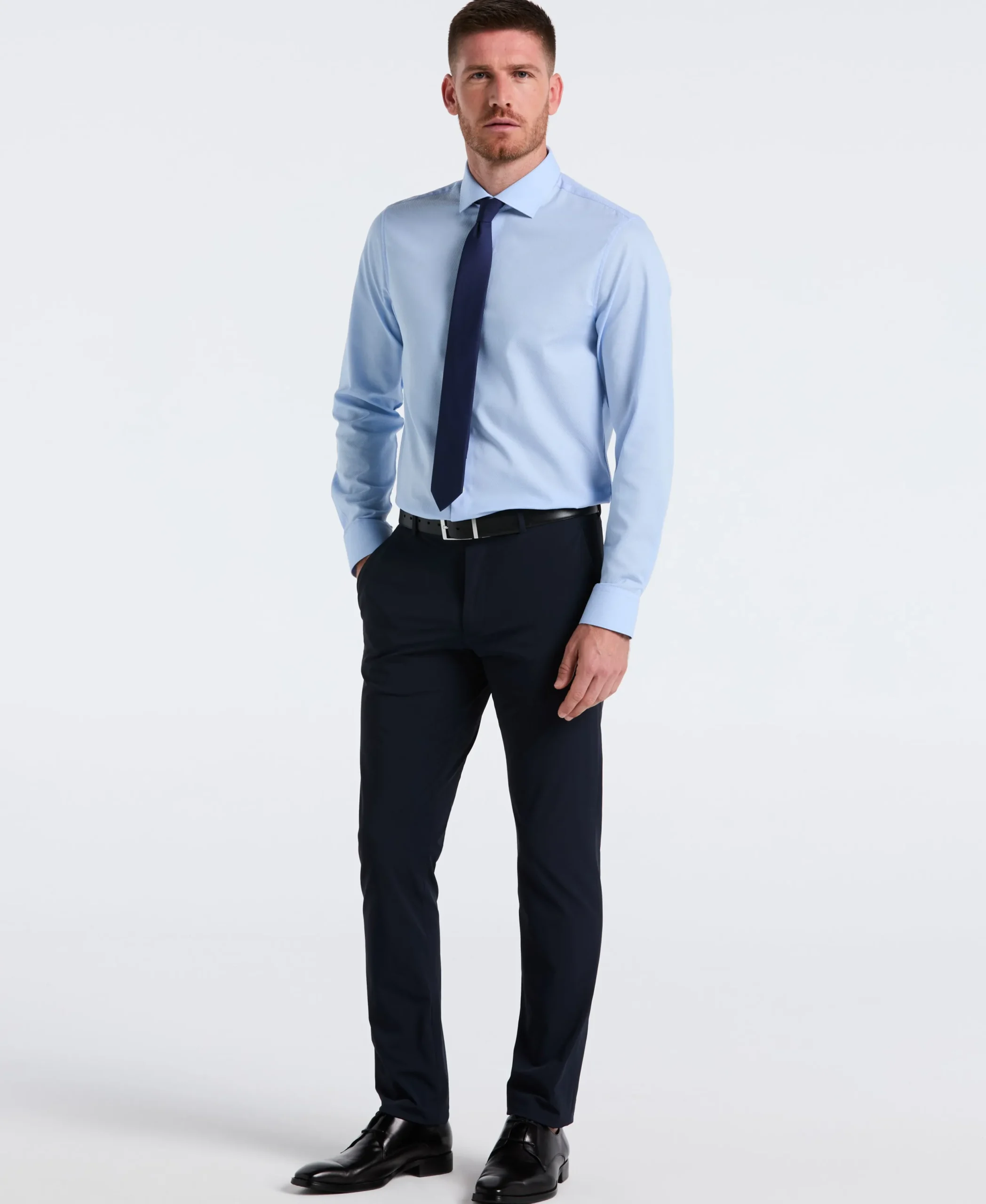 Stretch Micro Geo Print Dress Shirt