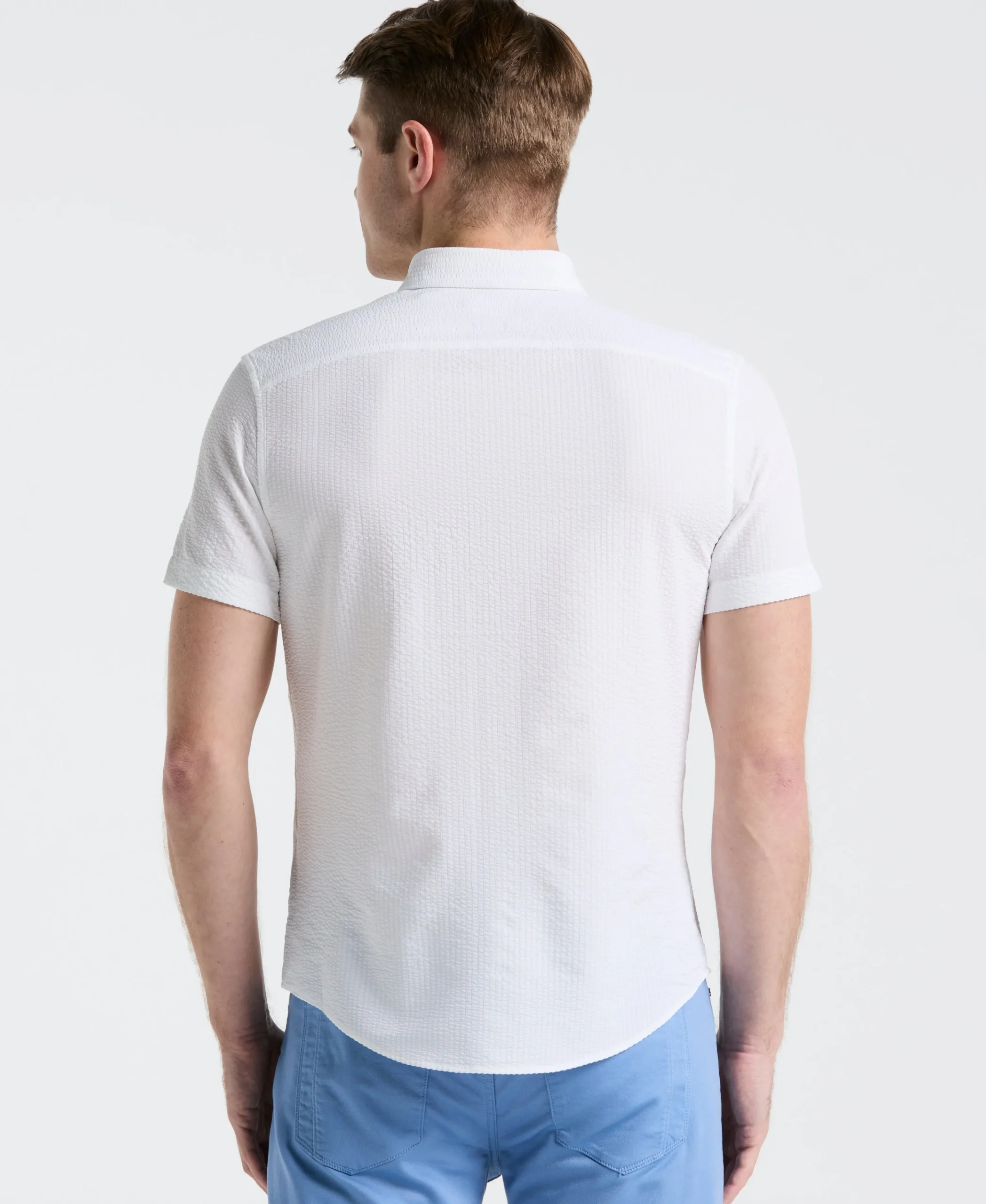Stretch Seersucker Slim Fit Shirt