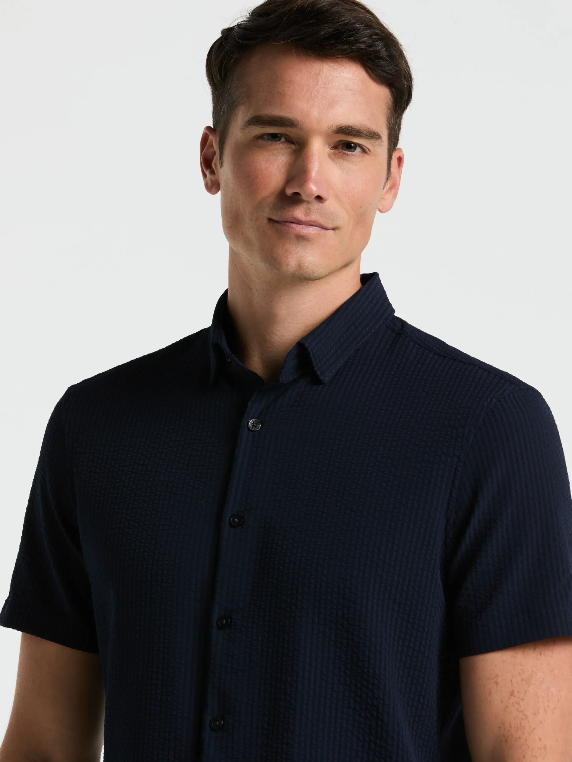 Stretch Seersucker Slim Fit Shirt