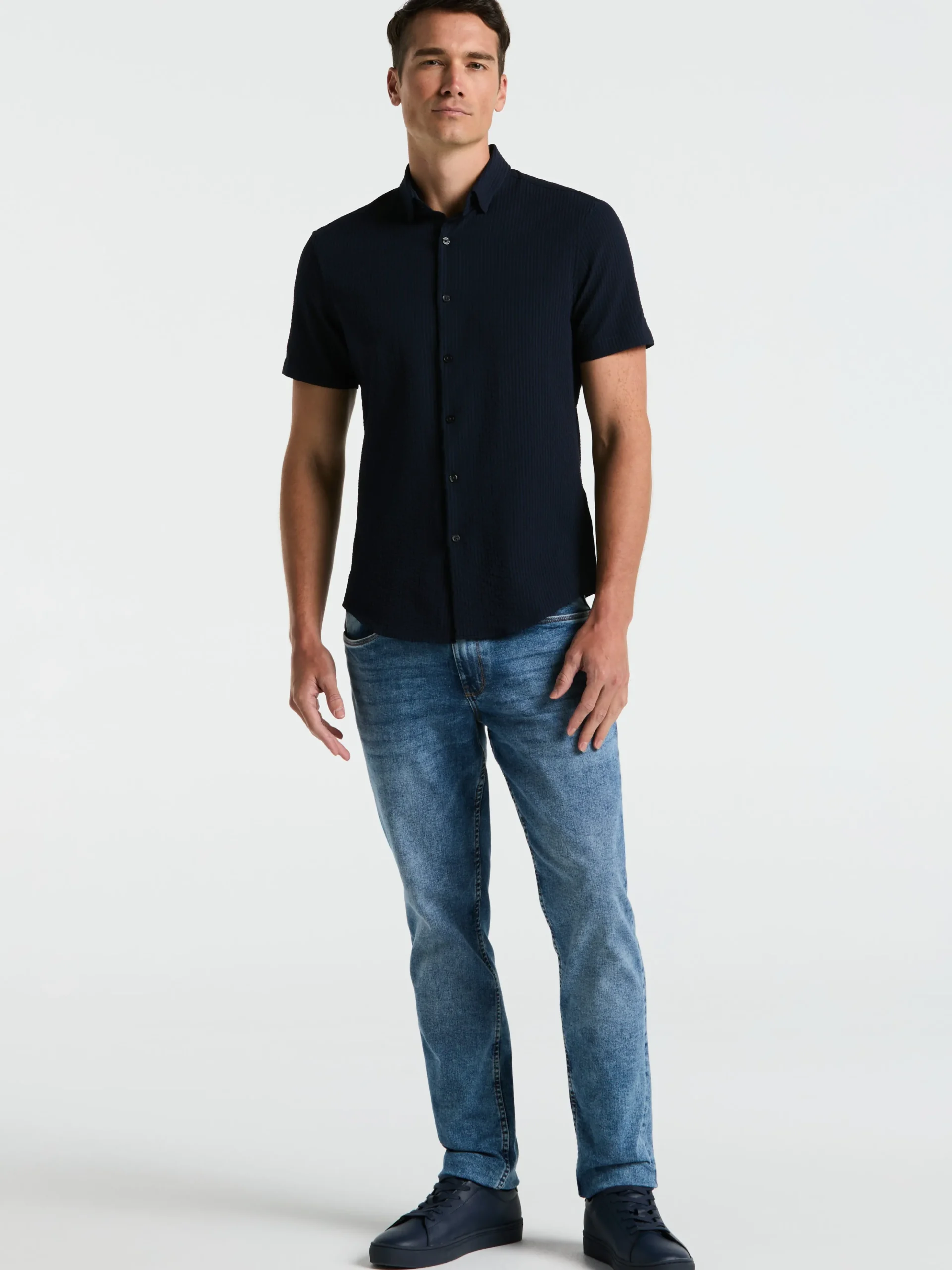 Stretch Seersucker Slim Fit Shirt
