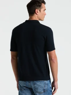 Tech Knit Open Collar Sweater Polo