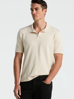 Tech Knit Open Collar Sweater Polo