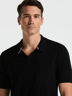 Tech Knit Open Collar Sweater Polo