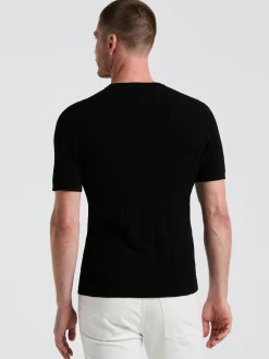 Tech Knit Striped Crew Neck Shirt