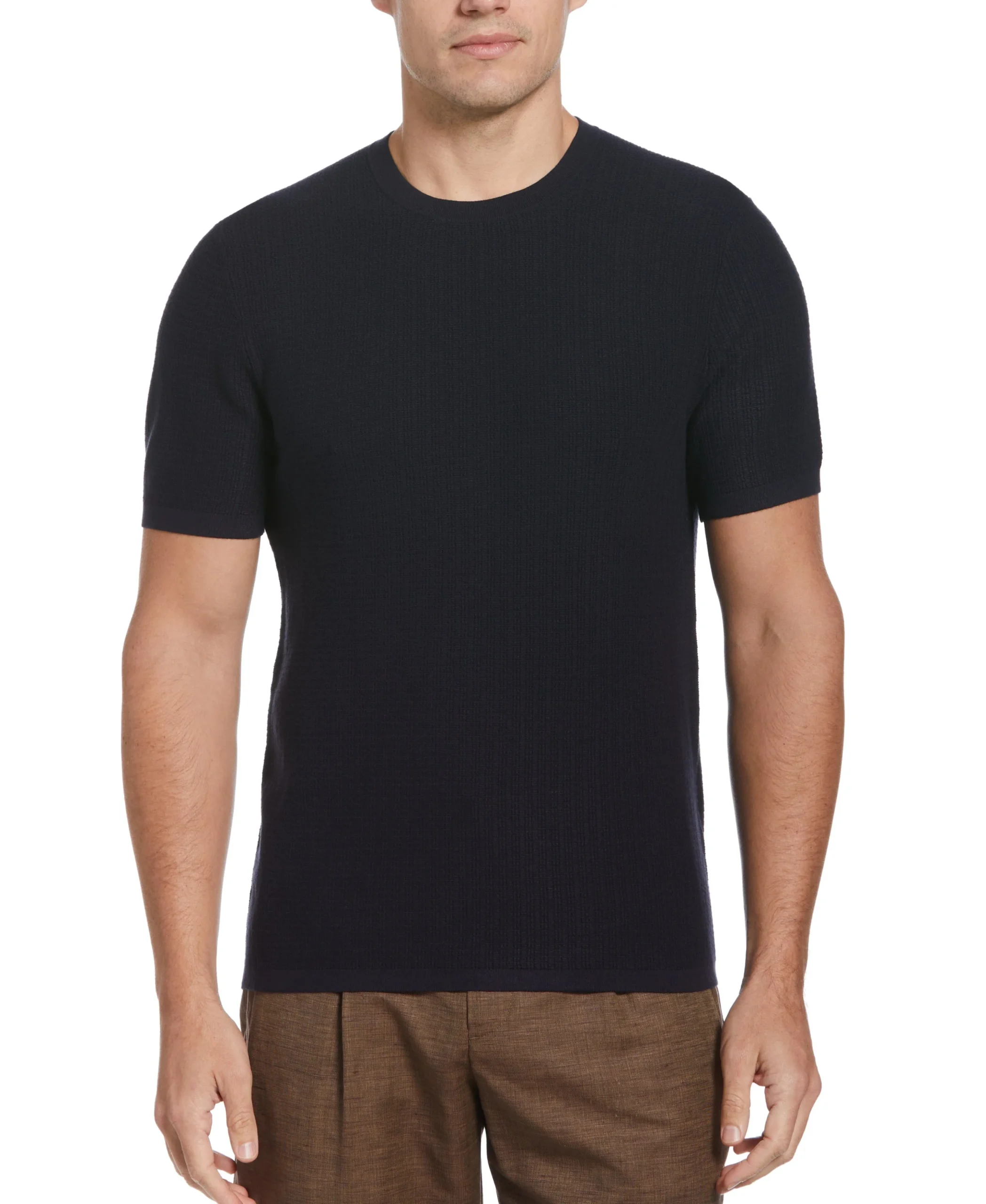 Tech Knit Vertical Ribbed Sweater Tee
