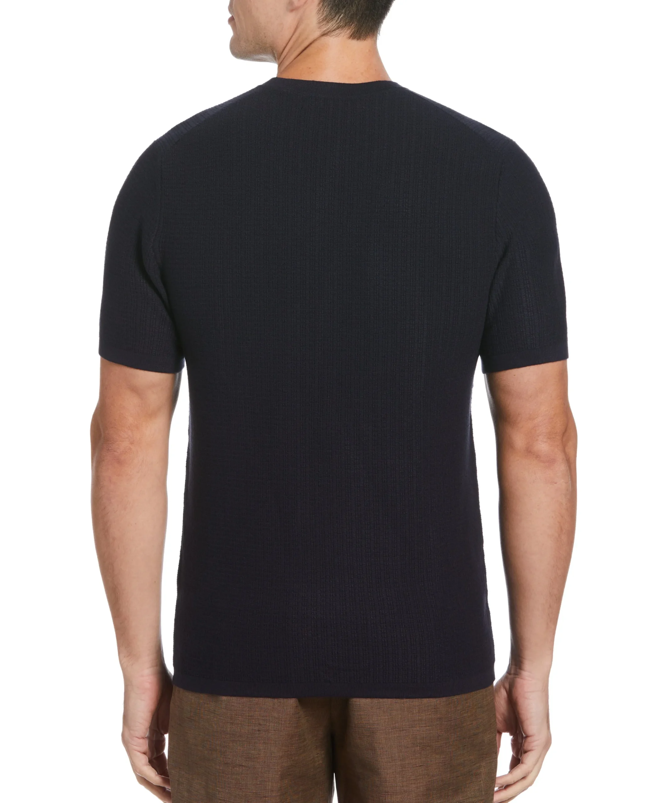 Tech Knit Vertical Ribbed Sweater Tee